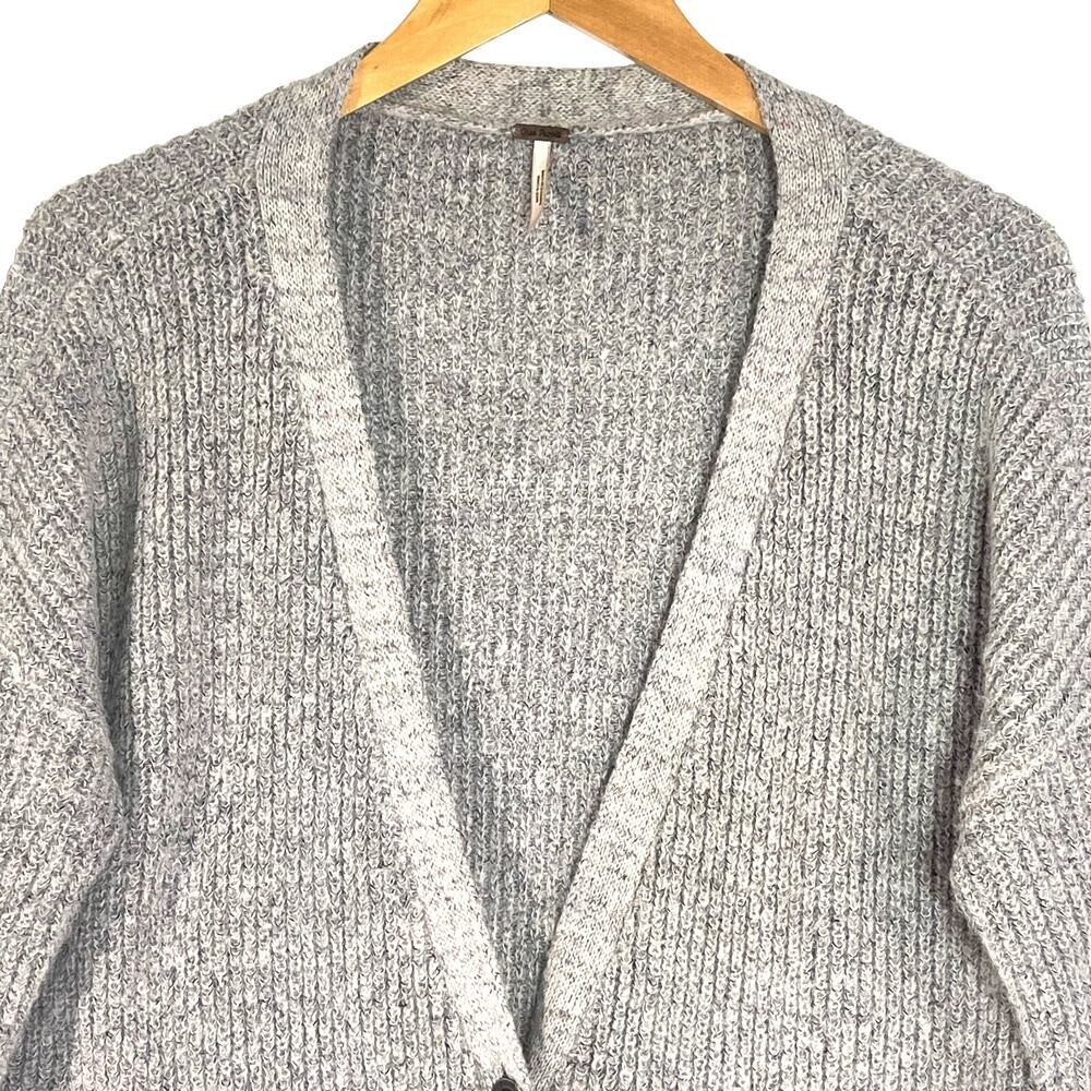 FREE PEOPLE Women’s Gray Oversized Pocket Cardigan Size Small - Picture 4 of 10